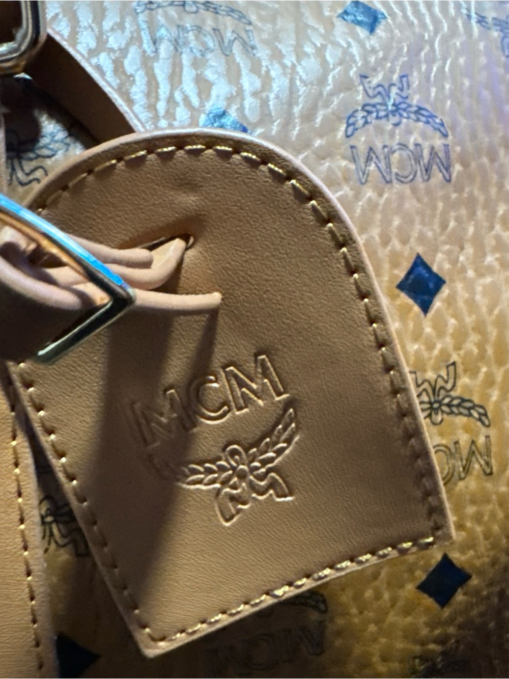 Monogram Cognac Logo Duffel Bag - Picture 3 of 13